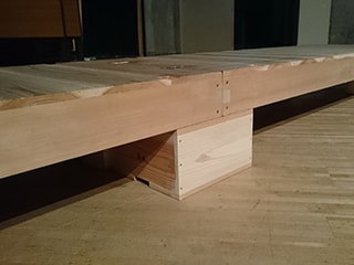 平台を並べるときの足の使い方